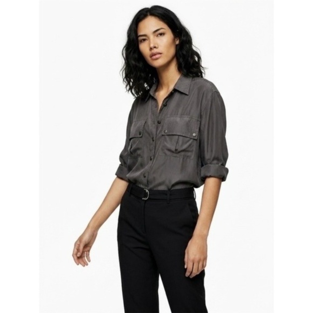 Faith‎ Connexion Blouse Button Up Green Size L